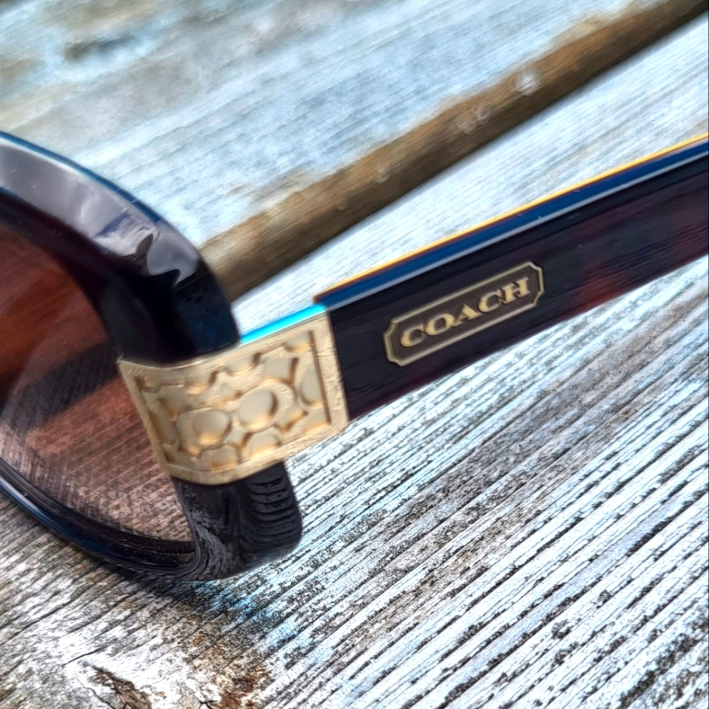 Coach Lillian Tortoise Shell Gradient Lens Sunglasses With Case - Picture 4 of 13